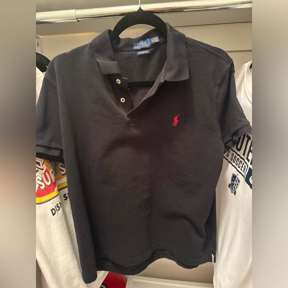Black Polo w Red